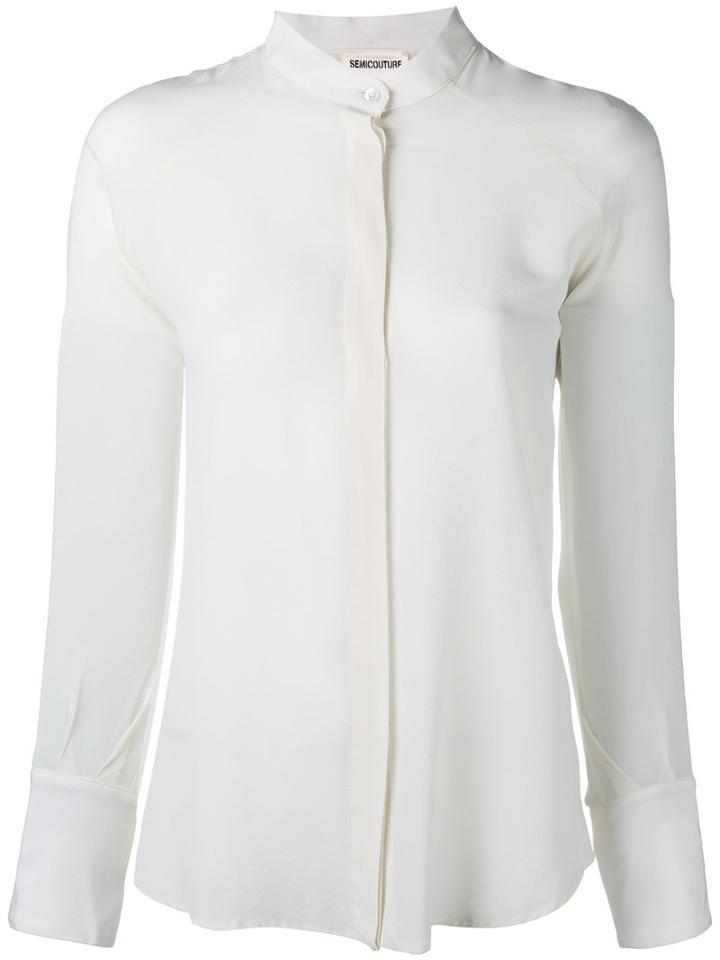 Semicouture Plain Top, Women's, Size: 40, White, Silk