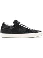 Philippe Model Distressed Denim Paris Sneakers - Black
