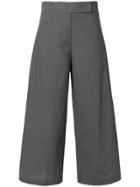Hache Flared Cropped Trousers - Grey