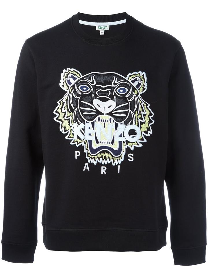 Kenzo Tiger Sweatshirt, Size: Small, Black, Cotton