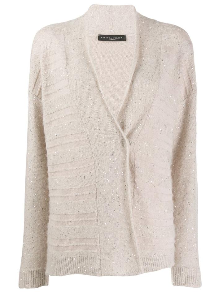 Fabiana Filippi Sequin-embellished Cardigan - Neutrals