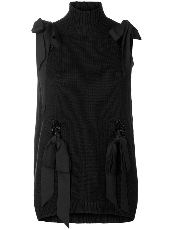 Simone Rocha Loose Knitted Top - Black