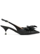 Prada Slingback Bow Pumps - Black