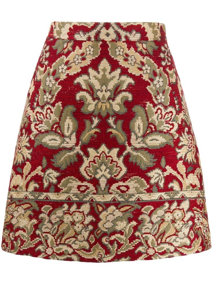 Etro Jacquard Skirt - Red