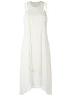 Midi Dress - Women - Silk - 38, White, Silk, Lilly Sarti