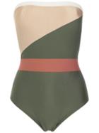 Adriana Degreas - Strapless Bodysuit - Women - Polyamide/spandex/elastane - G, Green, Polyamide/spandex/elastane