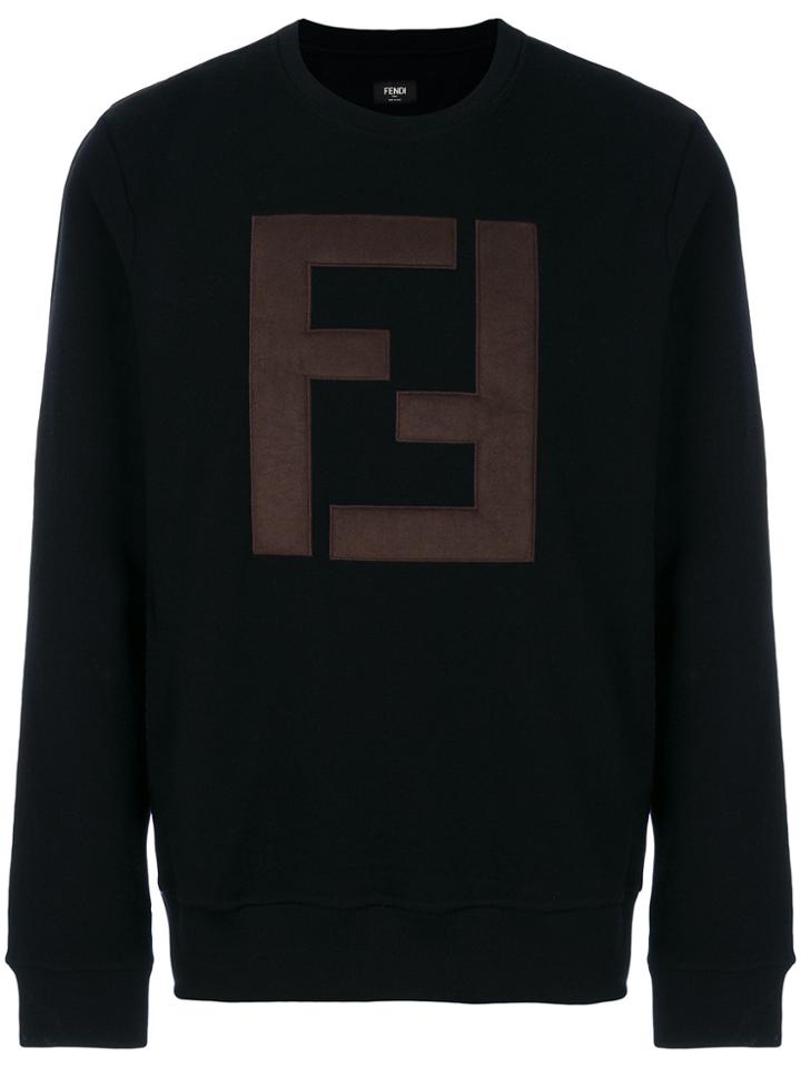 Fendi Ff-logo Sweatshirt - Black