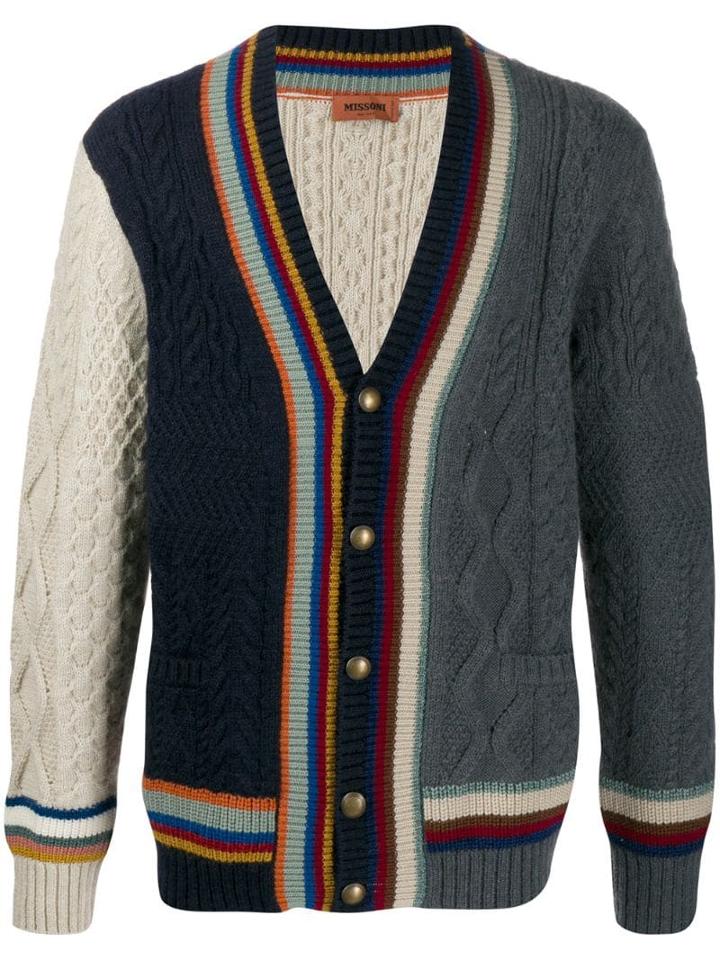 Missoni Colour Block Cardigan - Blue