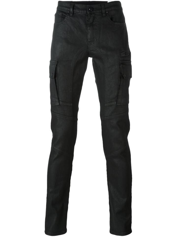 Belstaff Slim Fit Trousers, Men's, Size: 30, Black, Cotton/spandex/elastane