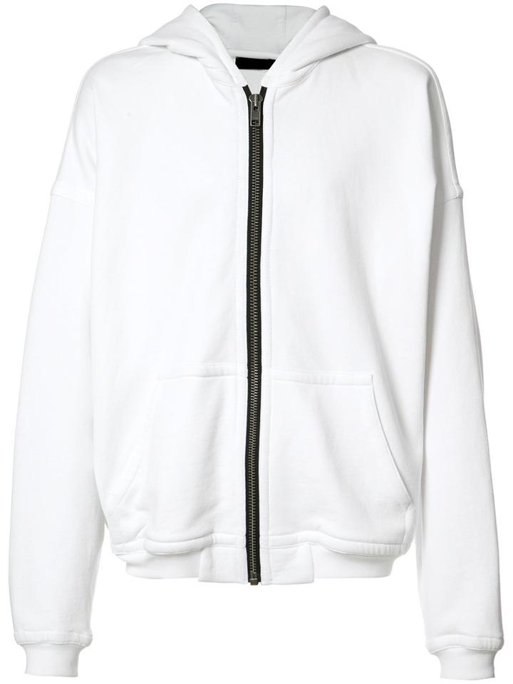 Haider Ackermann Zipped Hoodie, Men's, Size: Xs, White, Cotton