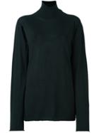 Rick Owens Slit Detailed Jumper, Women's, Size: Large, Black, Virgin Wool