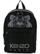 Kenzo Logo Tiger Motif Backpack - Black