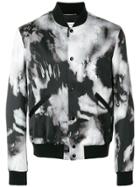 Saint Laurent Tie Dye Print Bomber Jacket - Black