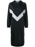 Marios V-print Hooded Dress, Women's, Size: Small, Black, Nylon/polyester
