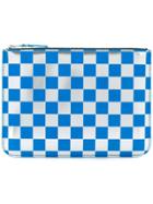 Comme Des Garçons Play Checked Purse - Blue