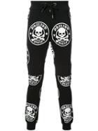 Philipp Plein - White Skull Sweatpants - Men - Cotton/acetate - M, Black, Cotton/acetate