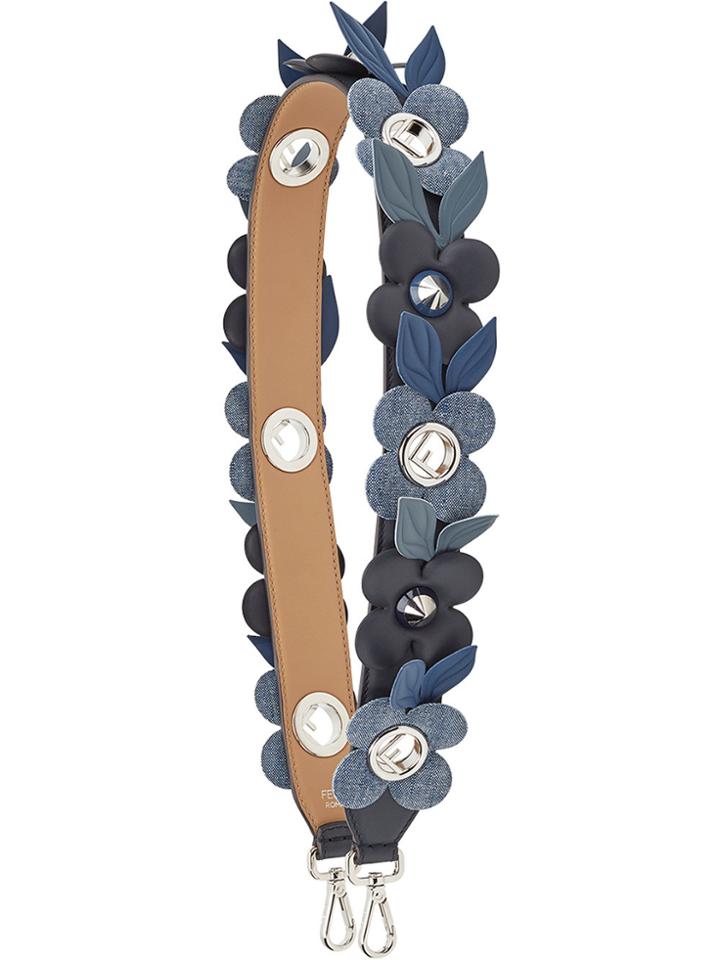 Fendi 3d Flower Bag Strap - Blue
