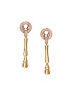 Burberry Gold And Rose Gold-plated Hoof Drop Earrings