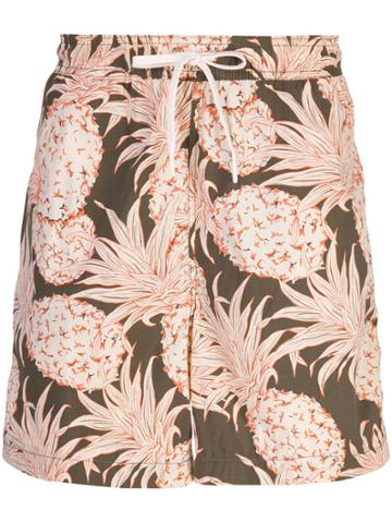 Best Made Co Pineapple Print Swim Shorts - Green