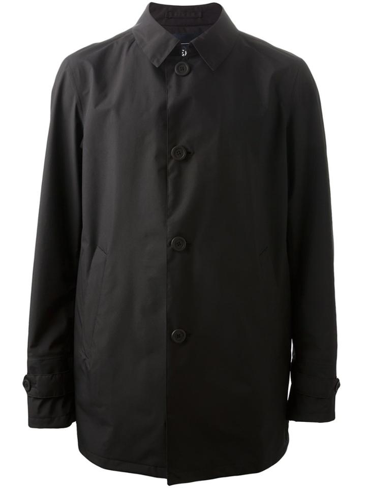 Herno Buttoned Windbreaker Jacket - Black