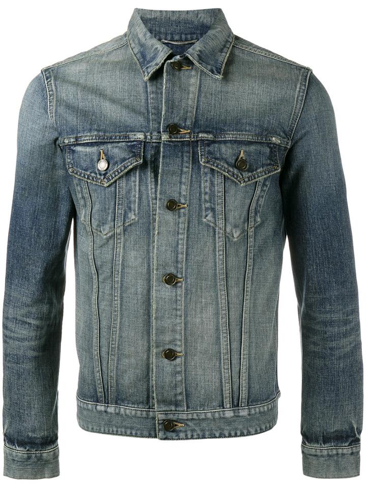 Saint Laurent Sweet Dreams Denim Jacket, Men's, Size: Medium, Blue, Cotton