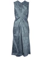 Isabel Marant - 'ravenax' Ruched Jacquard Dress - Women - Cotton - 38, Green, Cotton