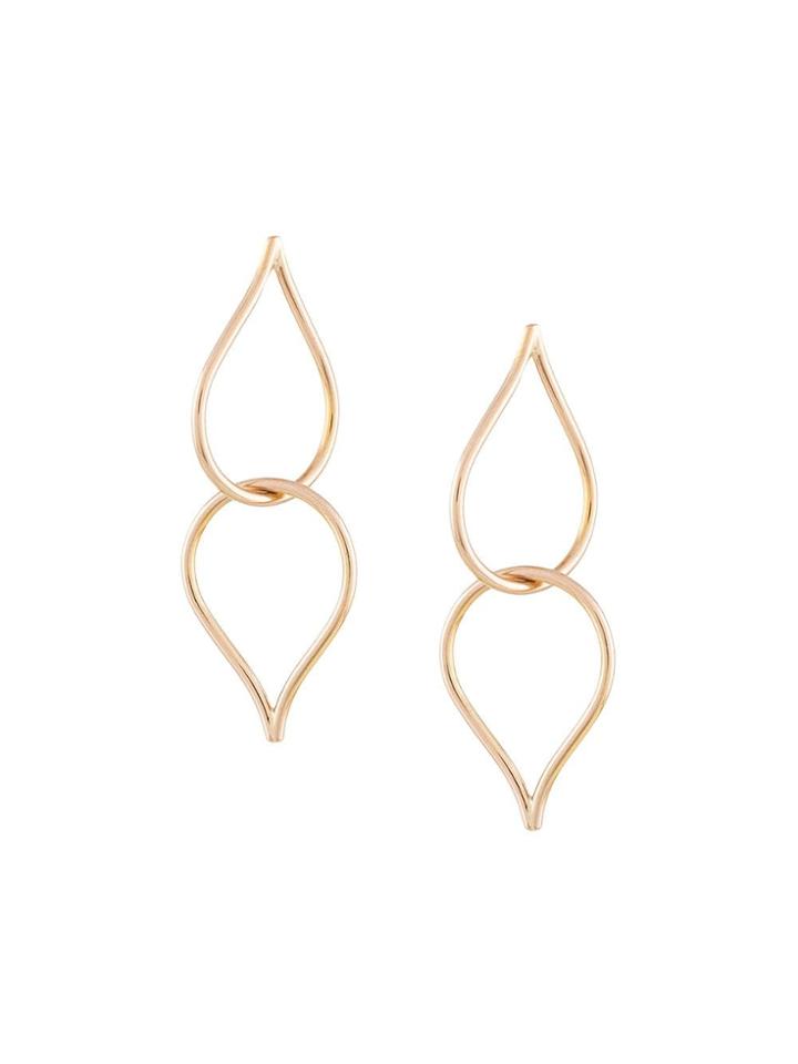 Natasha Schweitzer Mini Aqua Drop Earrings - Gold