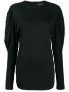 Isabel Marant Ruffled Sleeve Top - Black