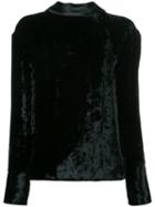 Maison Margiela - Open Back Velvet Top - Women - Viscose - 40, Black, Viscose