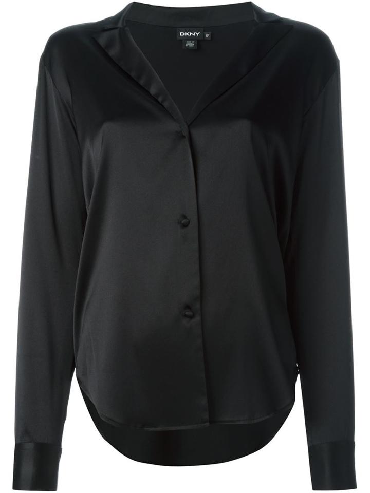 Dkny Notched Lapel Blouse