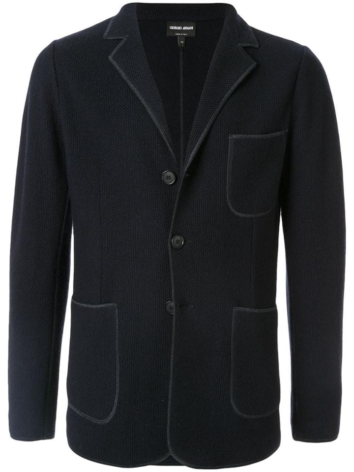 Giorgio Armani Patch Pocket Blazer - Blue