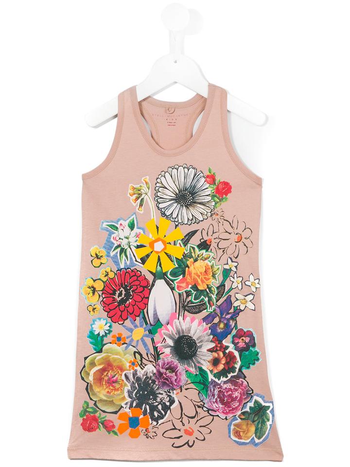 Stella Mccartney Kids Floral Print Dress, Girl's, Size: 6 Yrs, Pink/purple