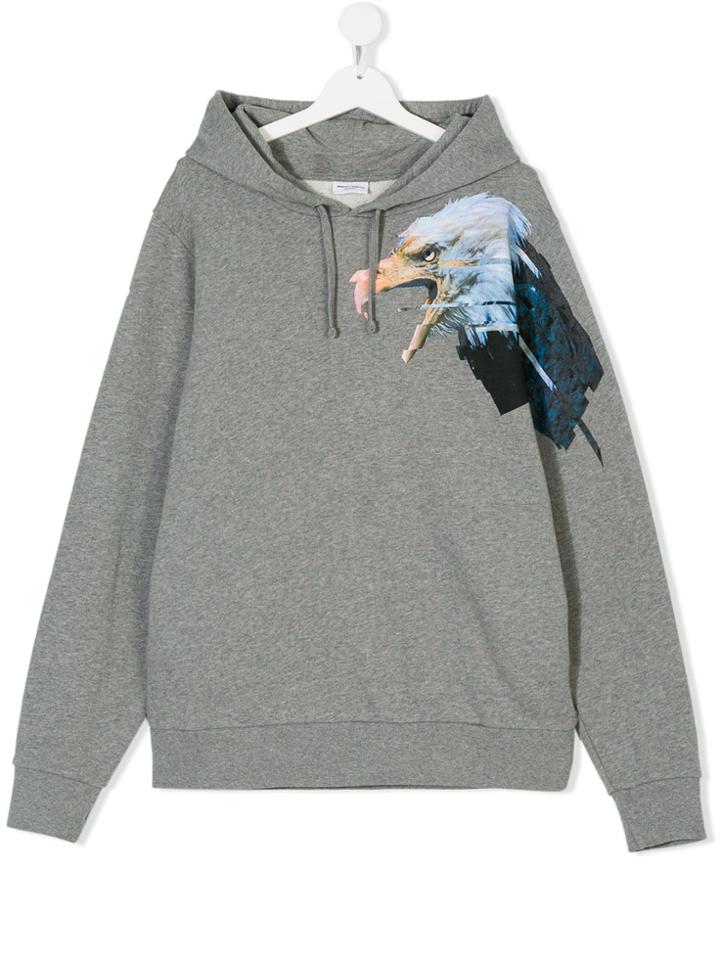 Marcelo Burlon County Of Milan Kids Eagle Print Hoodie - Grey