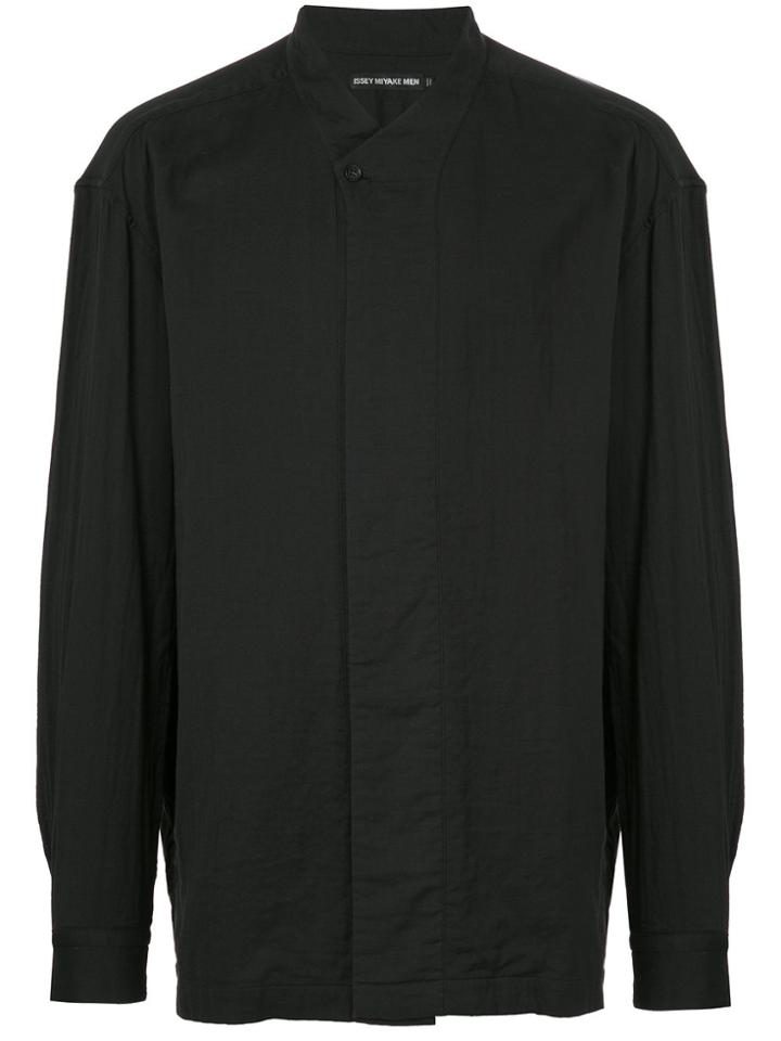 Issey Miyake Men Concealed Fastening Shirt - Black