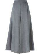 P.a.r.o.s.h. Cropped Wide Leg Trousers, Women's, Size: Small, Grey, Spandex/elastane/virgin Wool