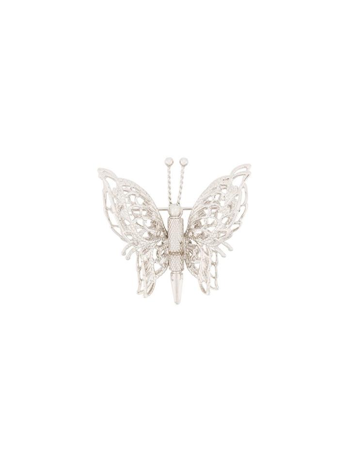 Monet Vintage Butterfly Brooch - Silver