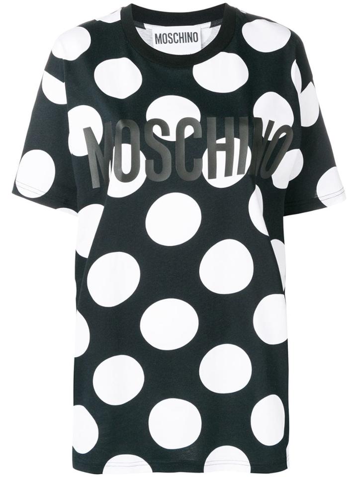 Moschino Polka Dot Print T-shirt - Black
