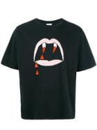 Saint Laurent Blood Luster Print T-shirt, Men's, Size: Small, Black, Cotton