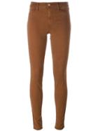 J Brand 'burn Tumber' Skinny Trousers, Women's, Size: 26, Brown, Cotton/spandex/elastane/lyocell