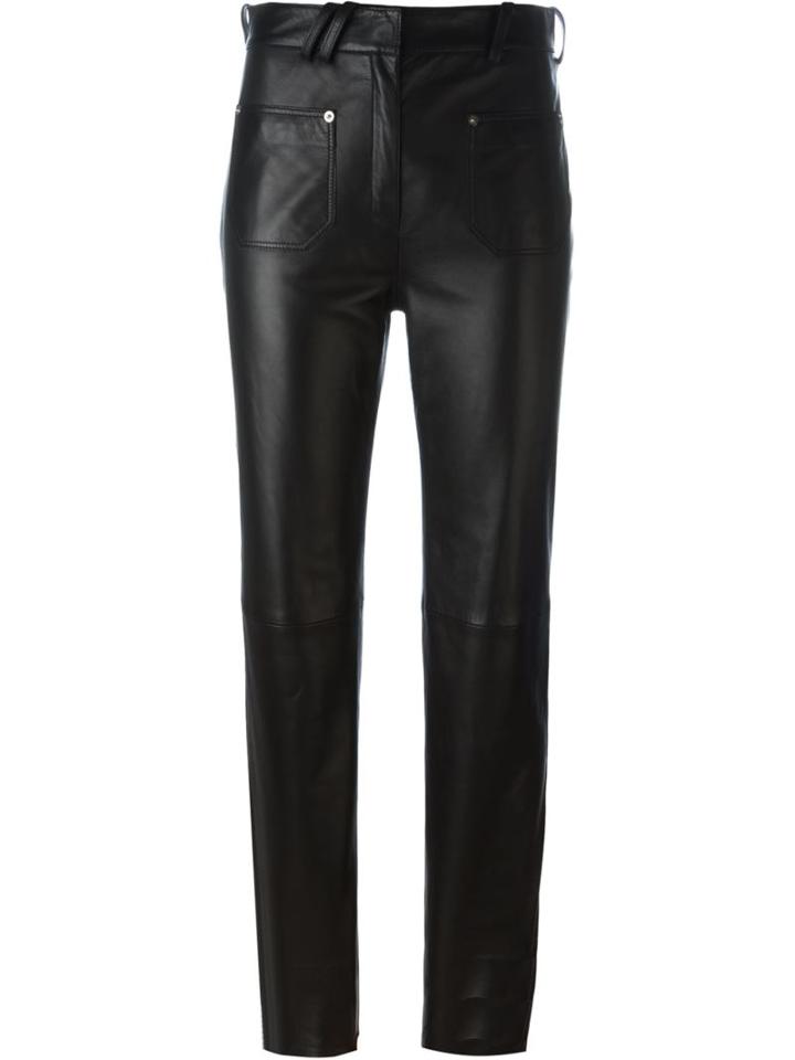 Courrèges 'p04' Trousers, Women's, Size: 36, Black, Lamb Skin