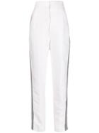 Haider Ackermann Embroidered High-waisted Trousers - White