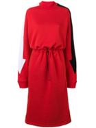 Msgm Contrast Arrow Sweater Dress - Red