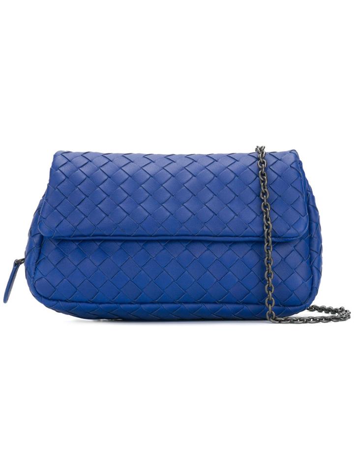 Bottega Veneta Intrecciato Messenger Bag - Blue