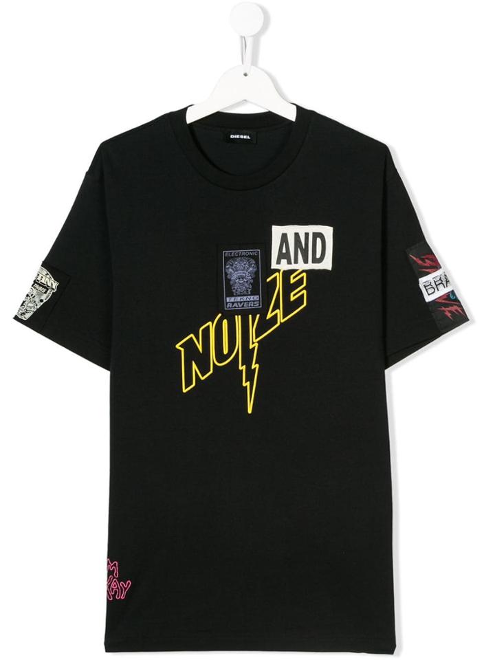 Diesel Kids Teen Tjustwg Over T-shirt - Black