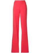 Emporio Armani High-waisted Flared Trousers - Pink & Purple