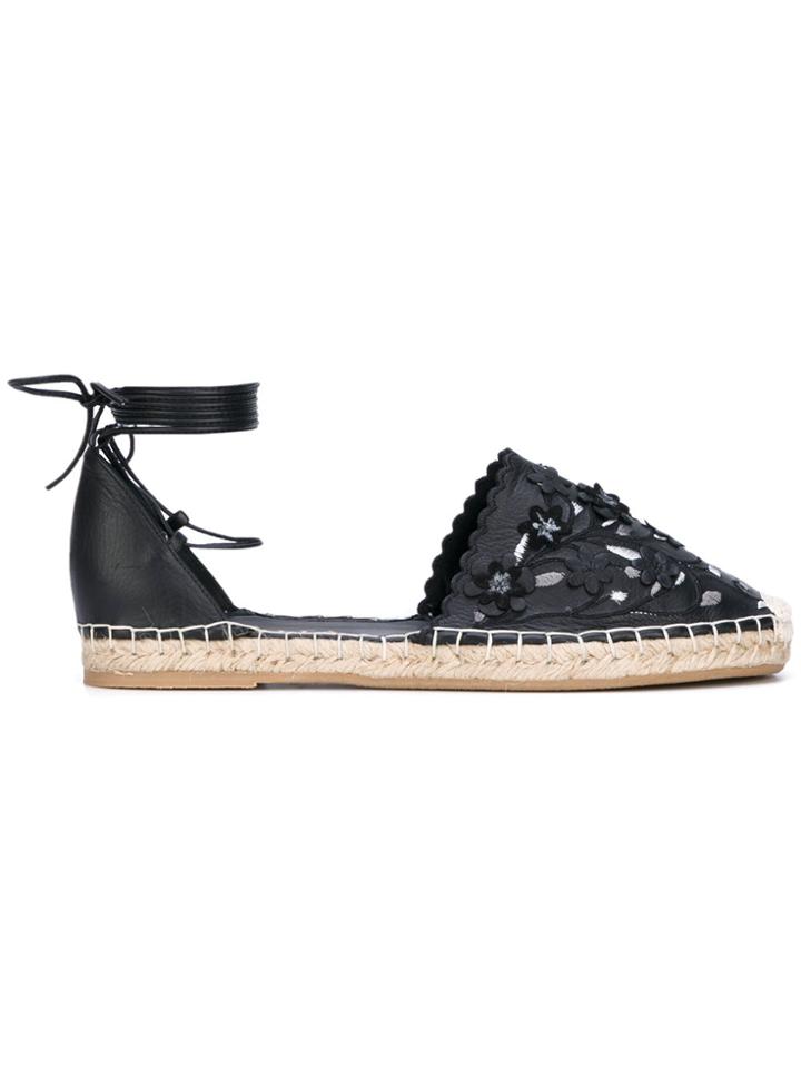 Le Silla Espadrille Flats - Black