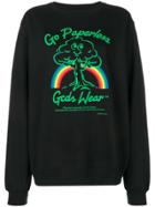Gcds Rainbow Printed Loose Sweatshirt - Black