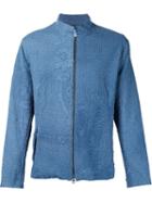 By Walid Floral Zipped Jacket, Men's, Size: Large, Blue, Cotton