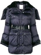 Pinko Belted Padded Jacket - Blue