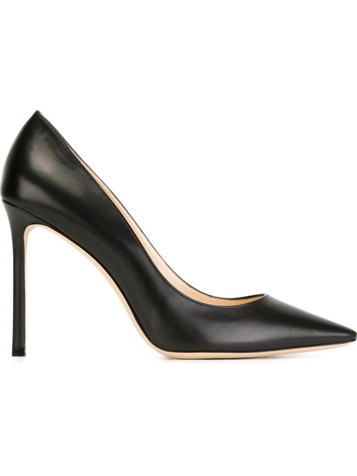Jimmy Choo Romy Pumps, Women's, Size: 37, Black, Leather